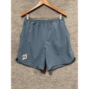 Peloton Sessions Resistance Shorts Blue Linerless Workout Stretch Sz Mens Medium
